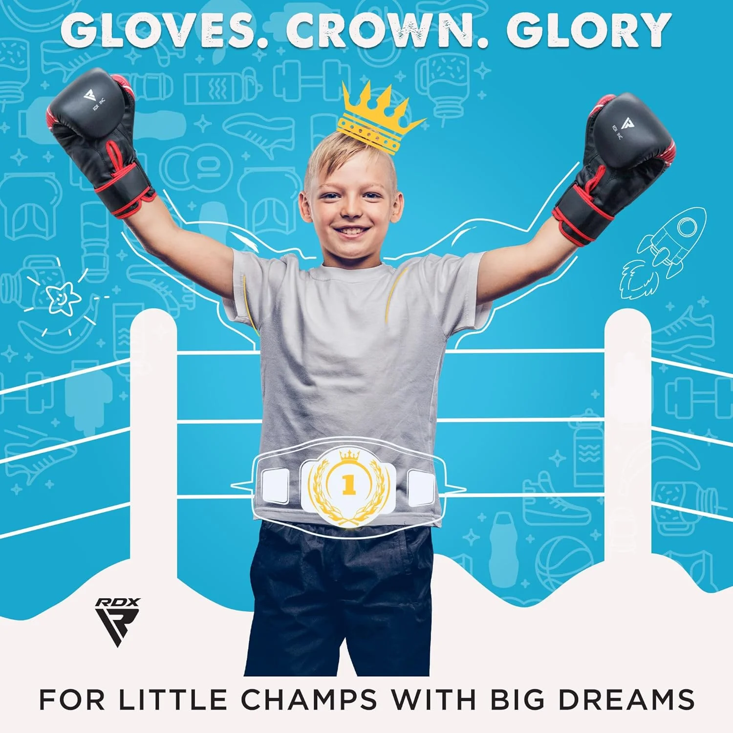 RDX 4B Robo Kids Boxing Gloves - Image 5
