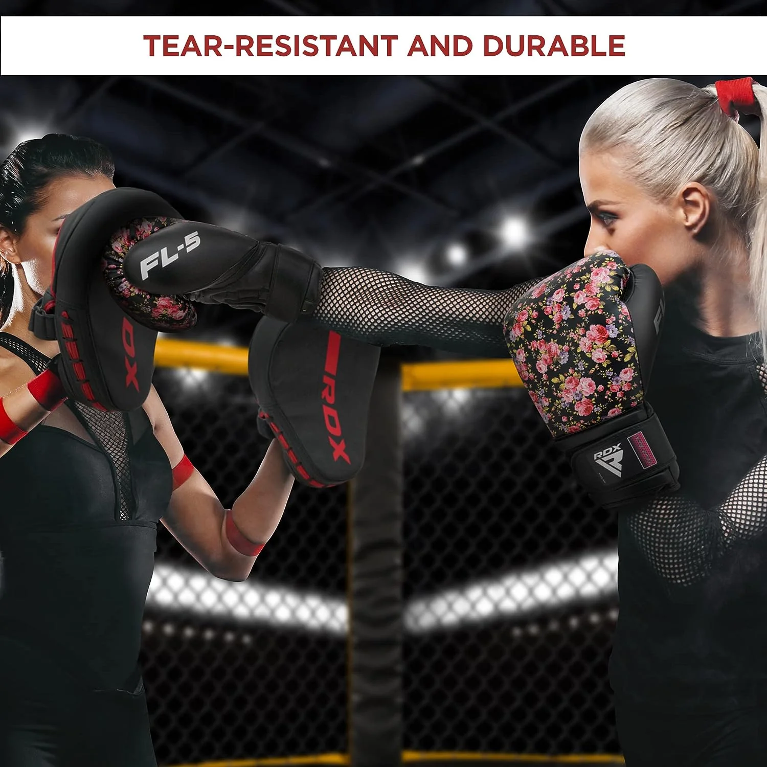 RDX FL5 Women Floral Boxing Gloves - Image 2