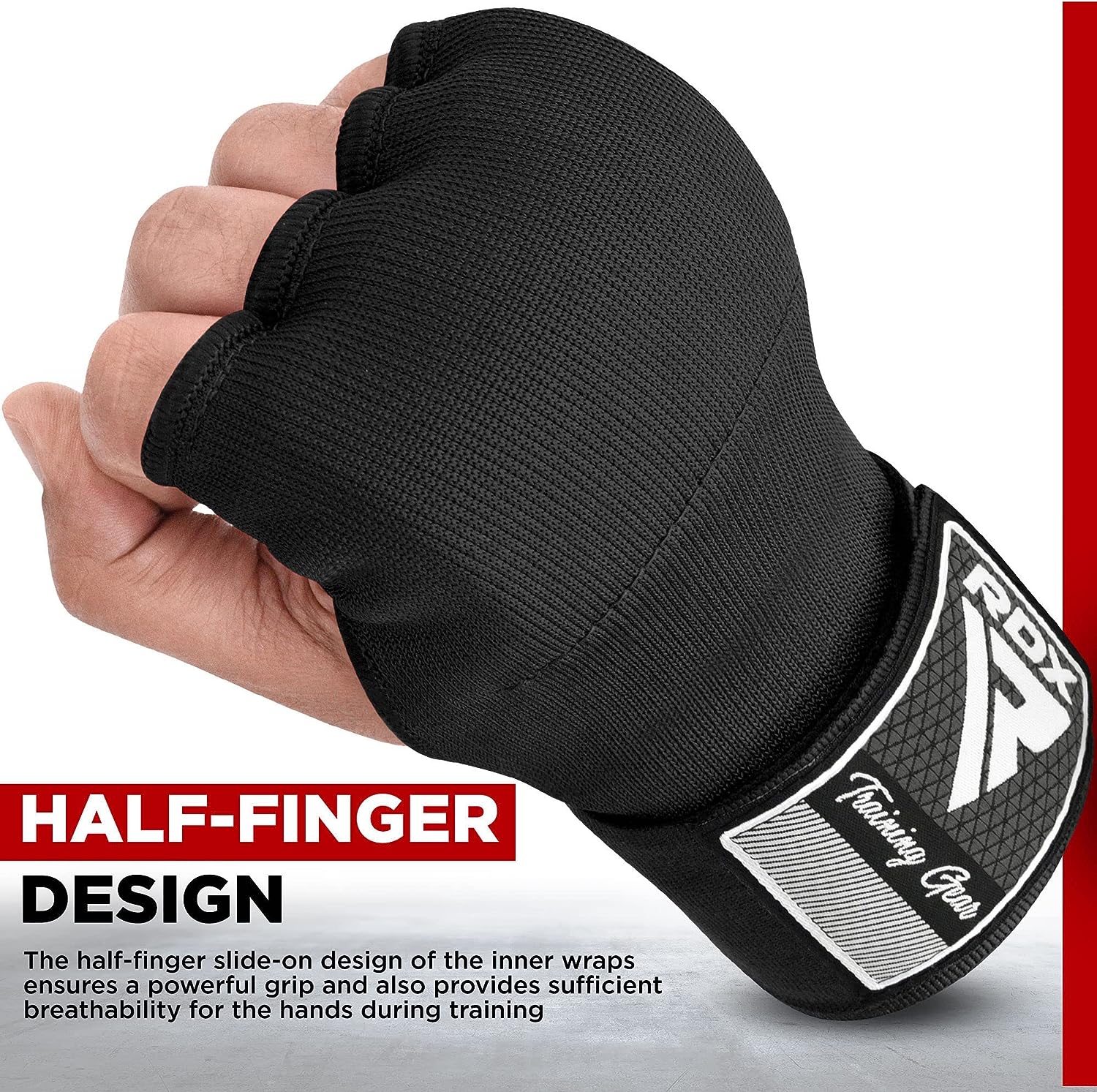 RDX Is Gel Padded Inner Gloves Hook & Loop Wrist Strap For Knuckle Protection - Image 7