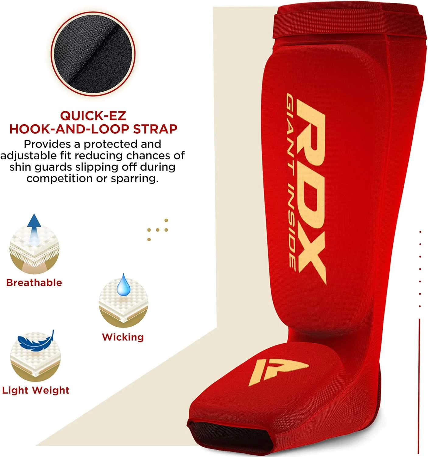 RDX SI Mma Gel Padded Lightweight Shin Instep Guard - Image 5
