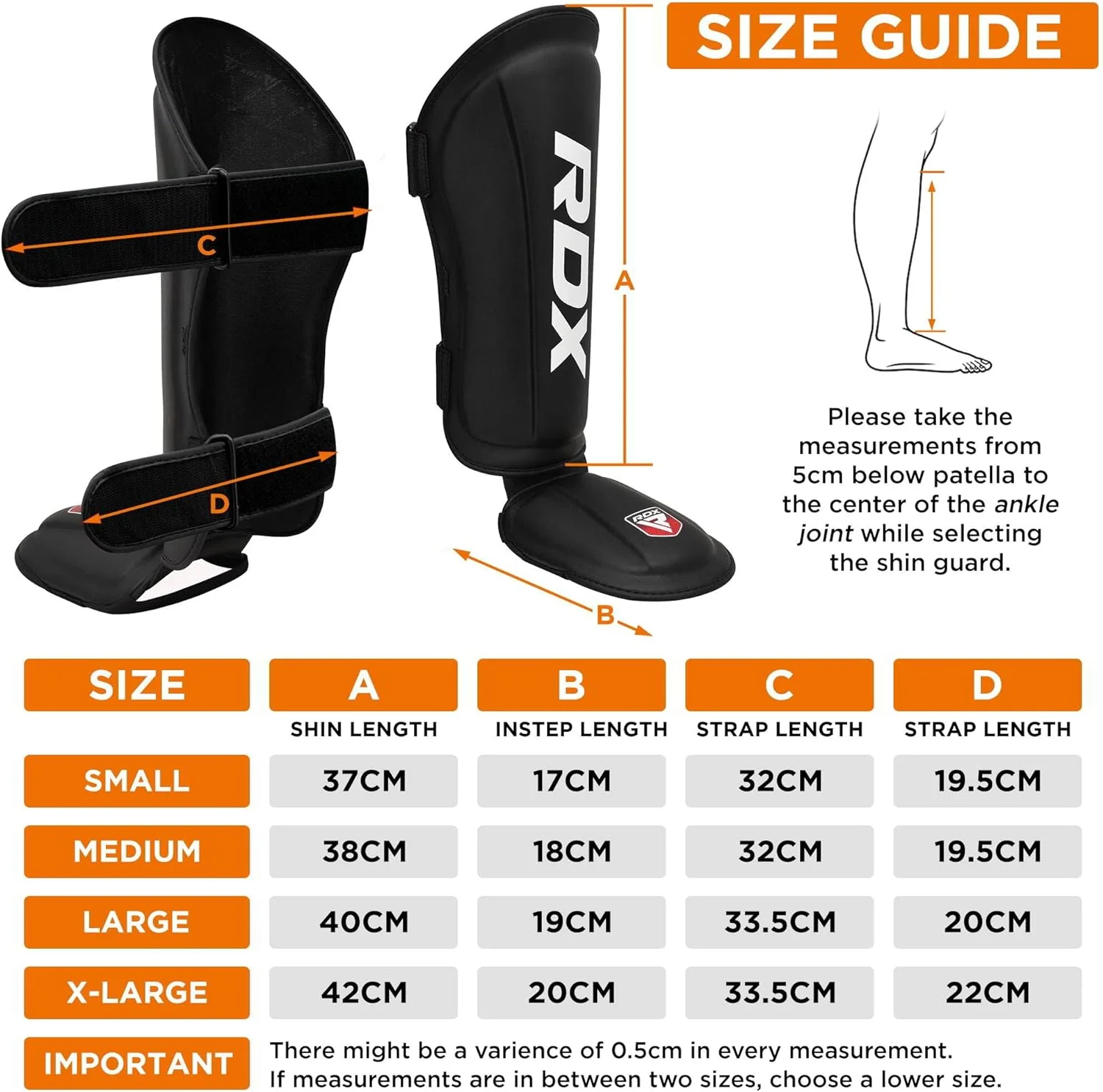 RDX T1 Leather Shin Instep Guards - Image 7