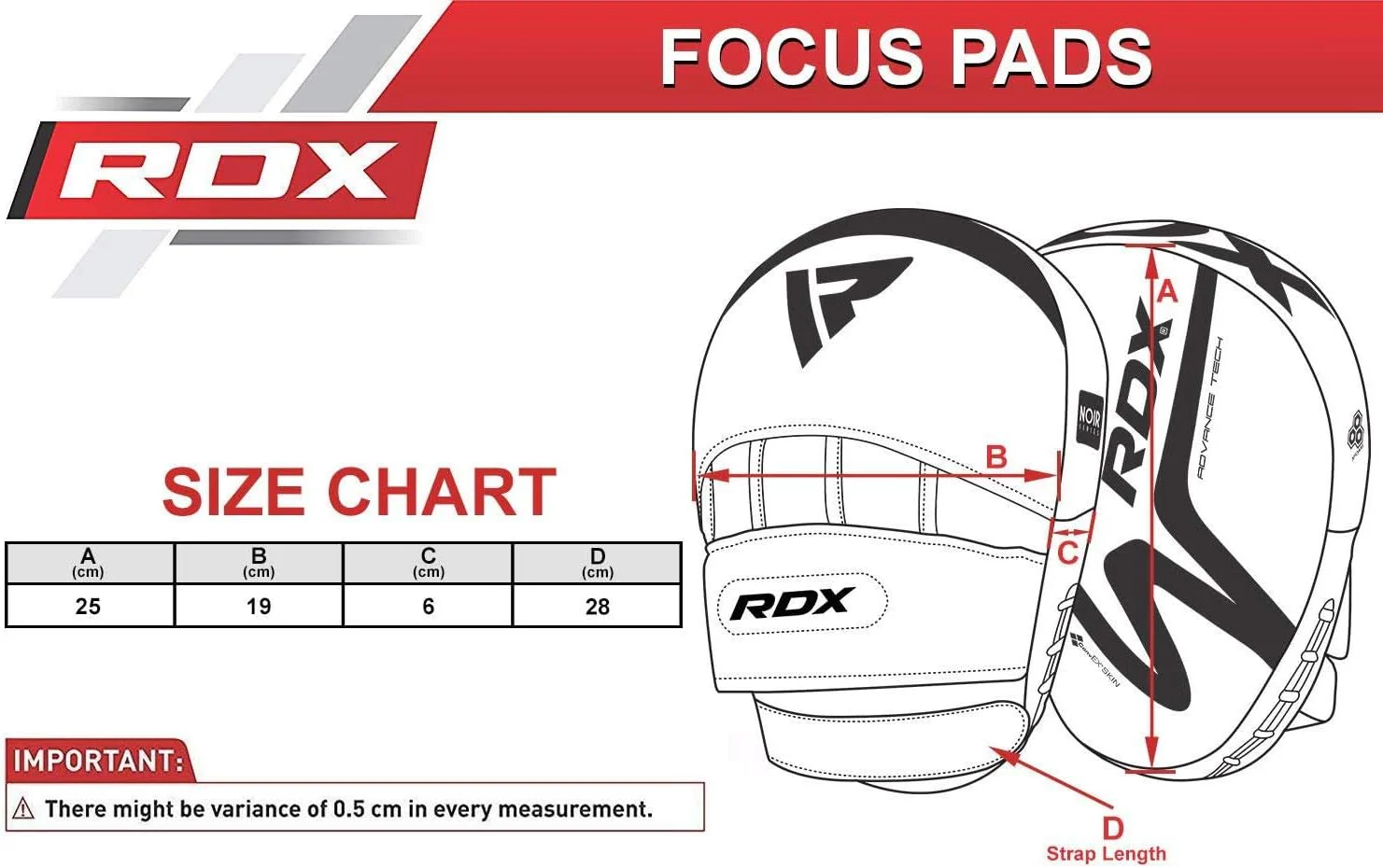 RDX T15 Noir Curved Boxing Training Punch Mitts - Image 7