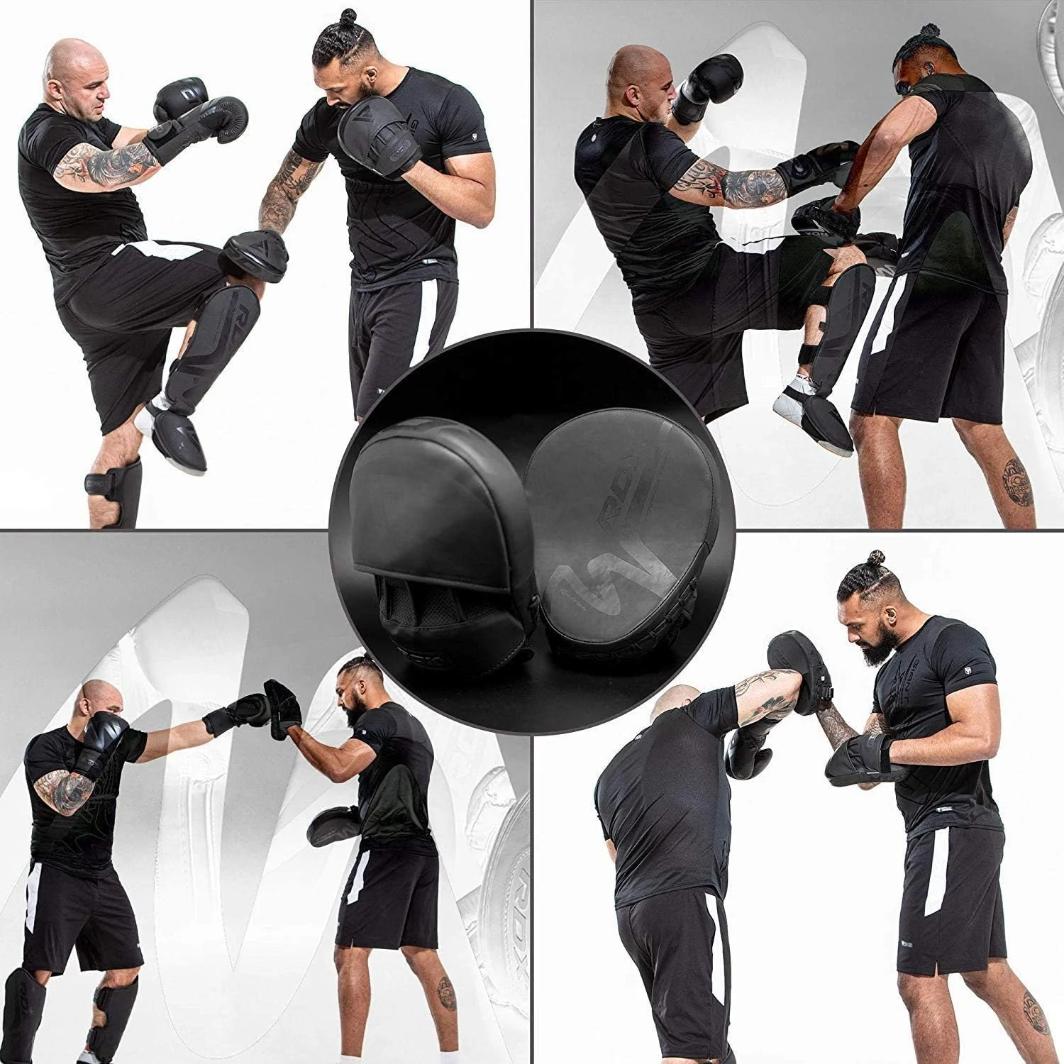 RDX T15 Noir Curved Boxing Training Punch Mitts - Image 9