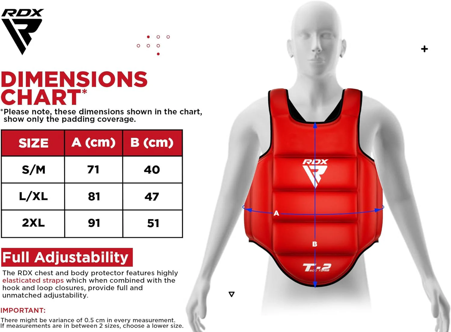 RDX T2 Karate Chest Guard Protection - Image 5