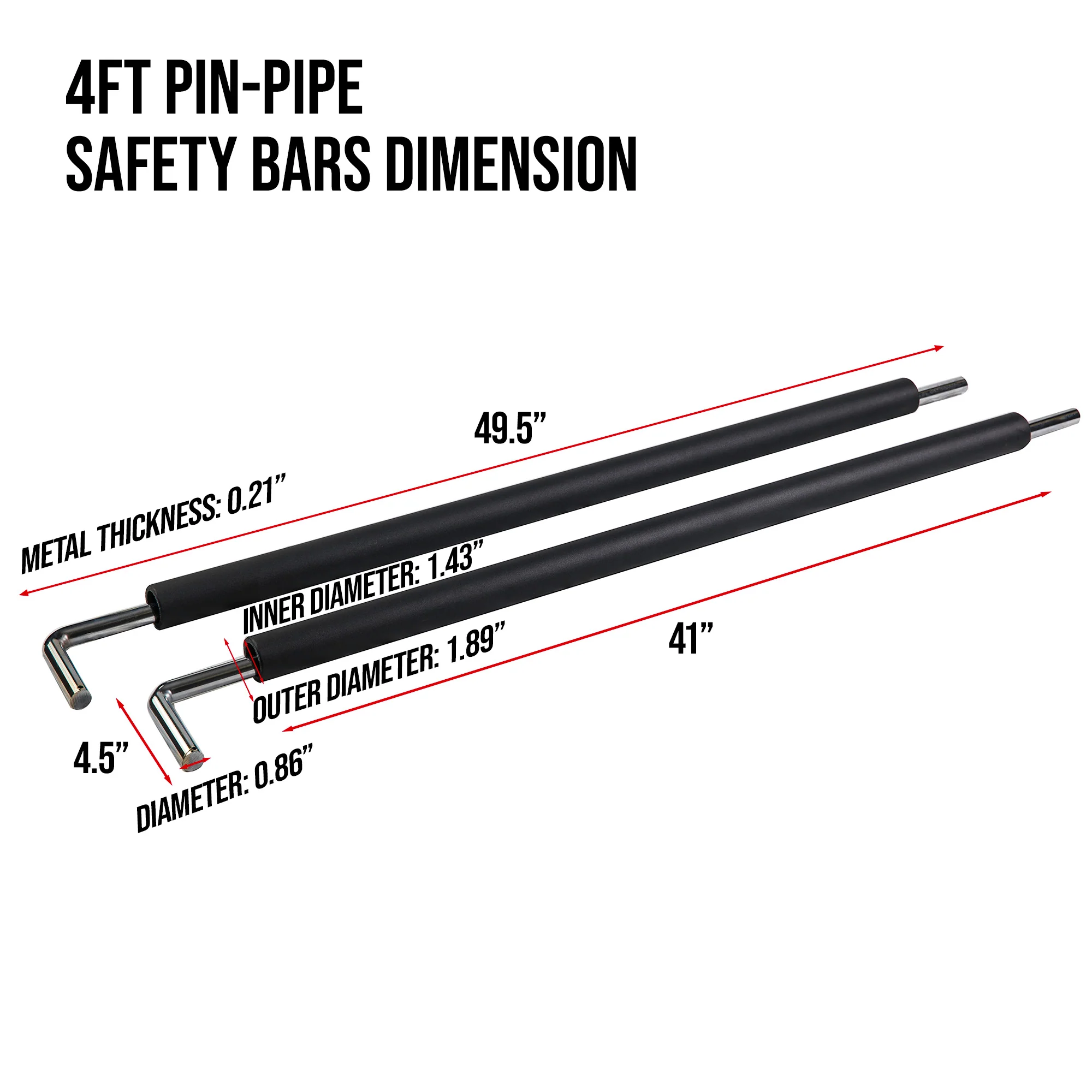 Pin-Pipe Safety Bars - Pairs - Image 4