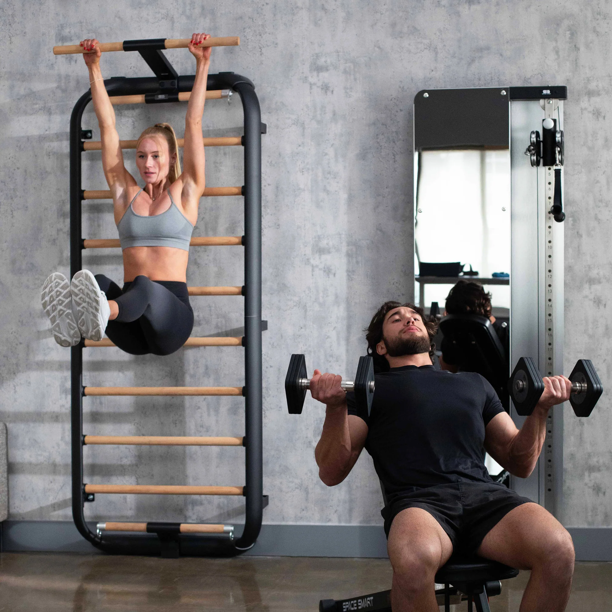 SpaceSmart Adjustable Dumbbell & Barbell Set - Image 8