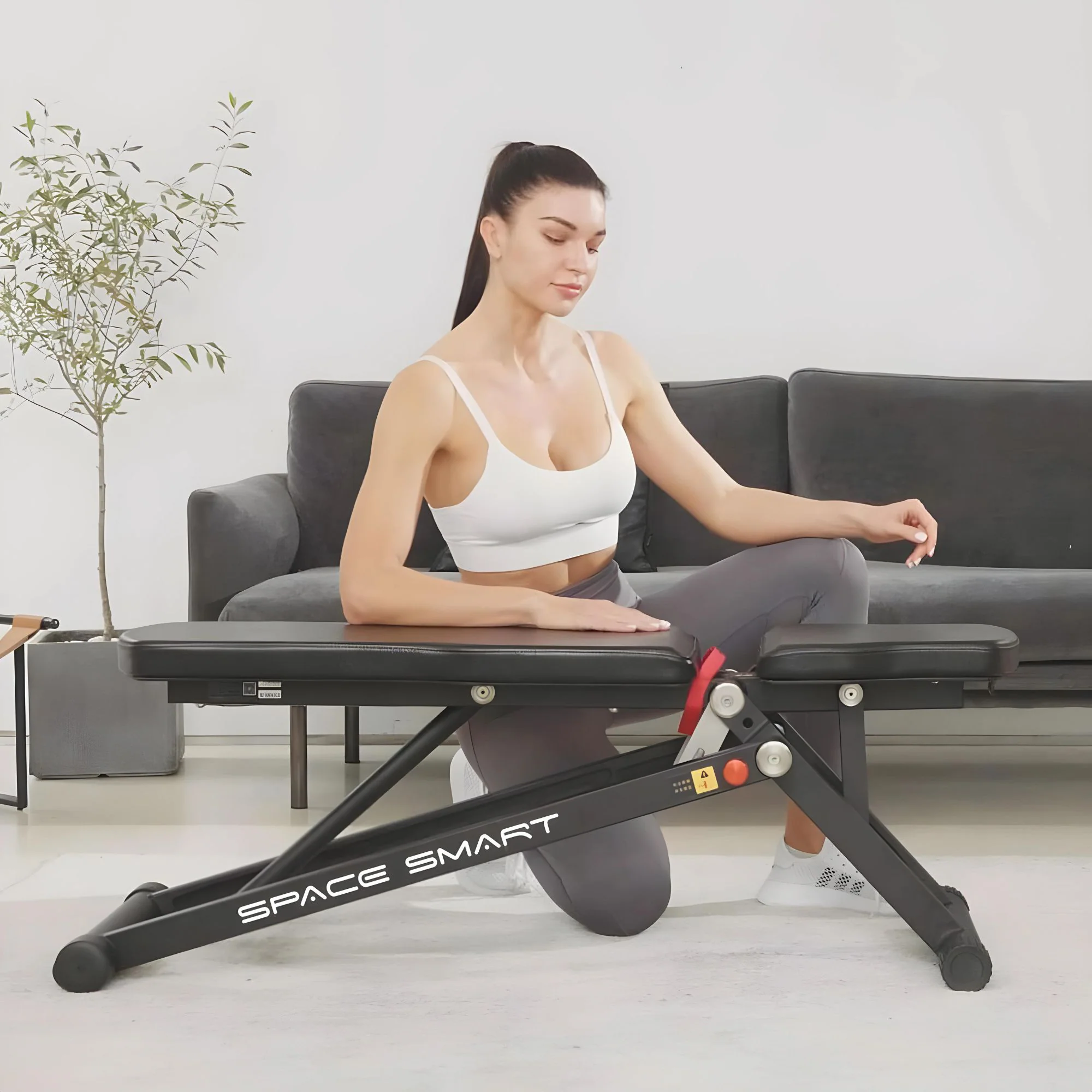 SpaceSmart Folding Adjustable Weight Bench - Image 11