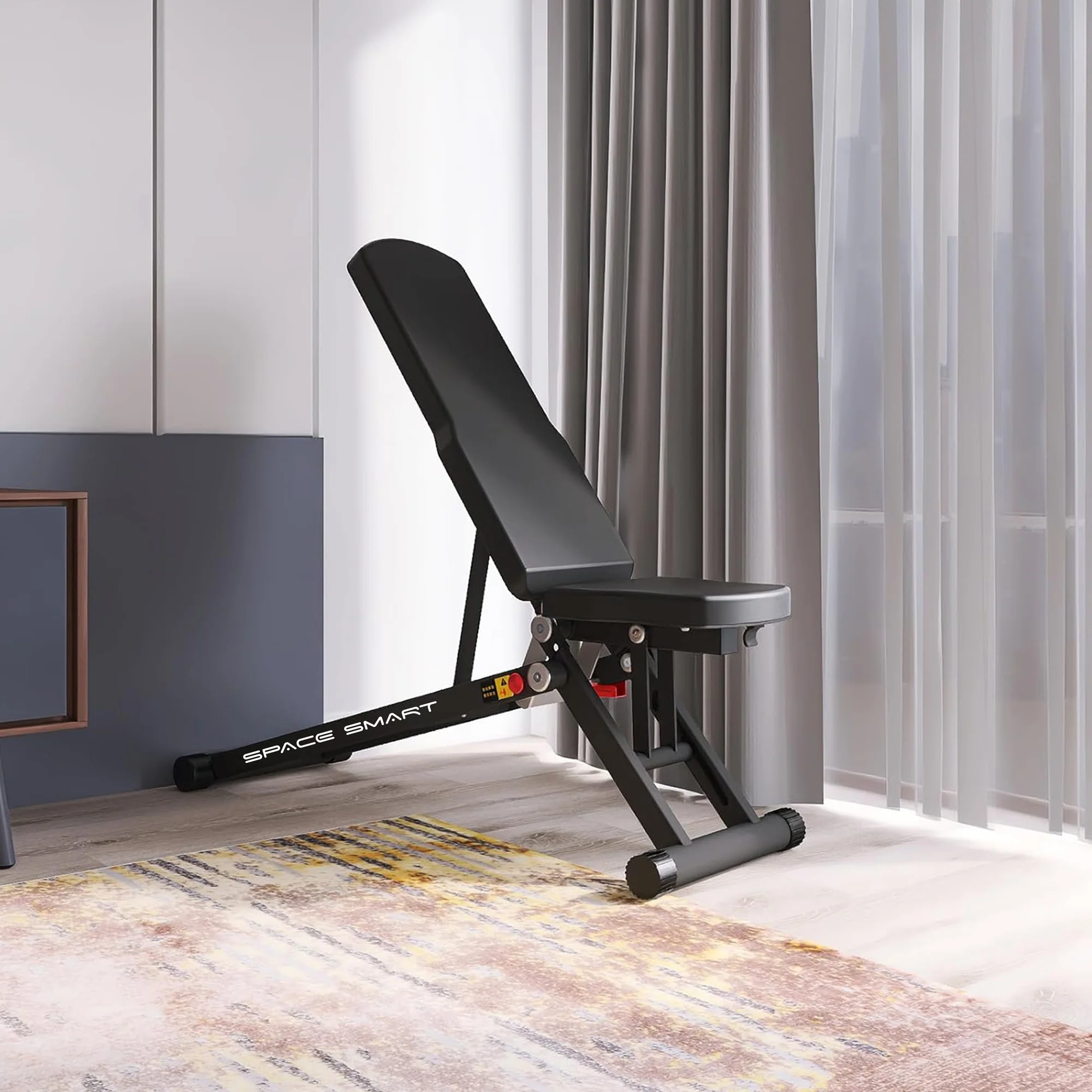 SpaceSmart Folding Adjustable Weight Bench - Image 18