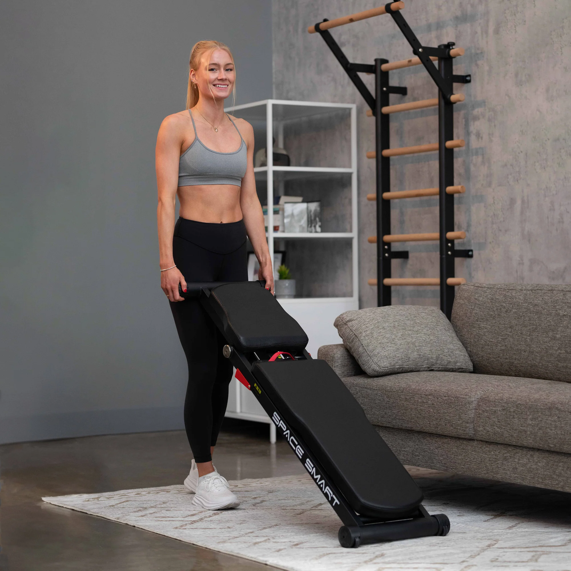 SpaceSmart Folding Adjustable Weight Bench - Image 6