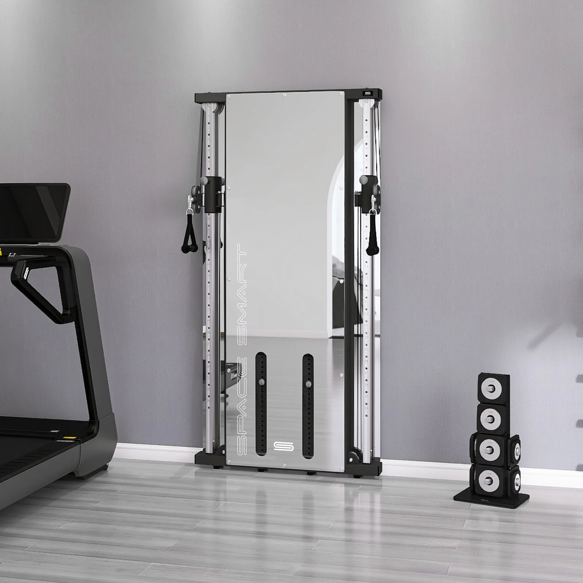 SpaceSmart Wall-Mounted Functional Trainer - Double Stack - Image 10