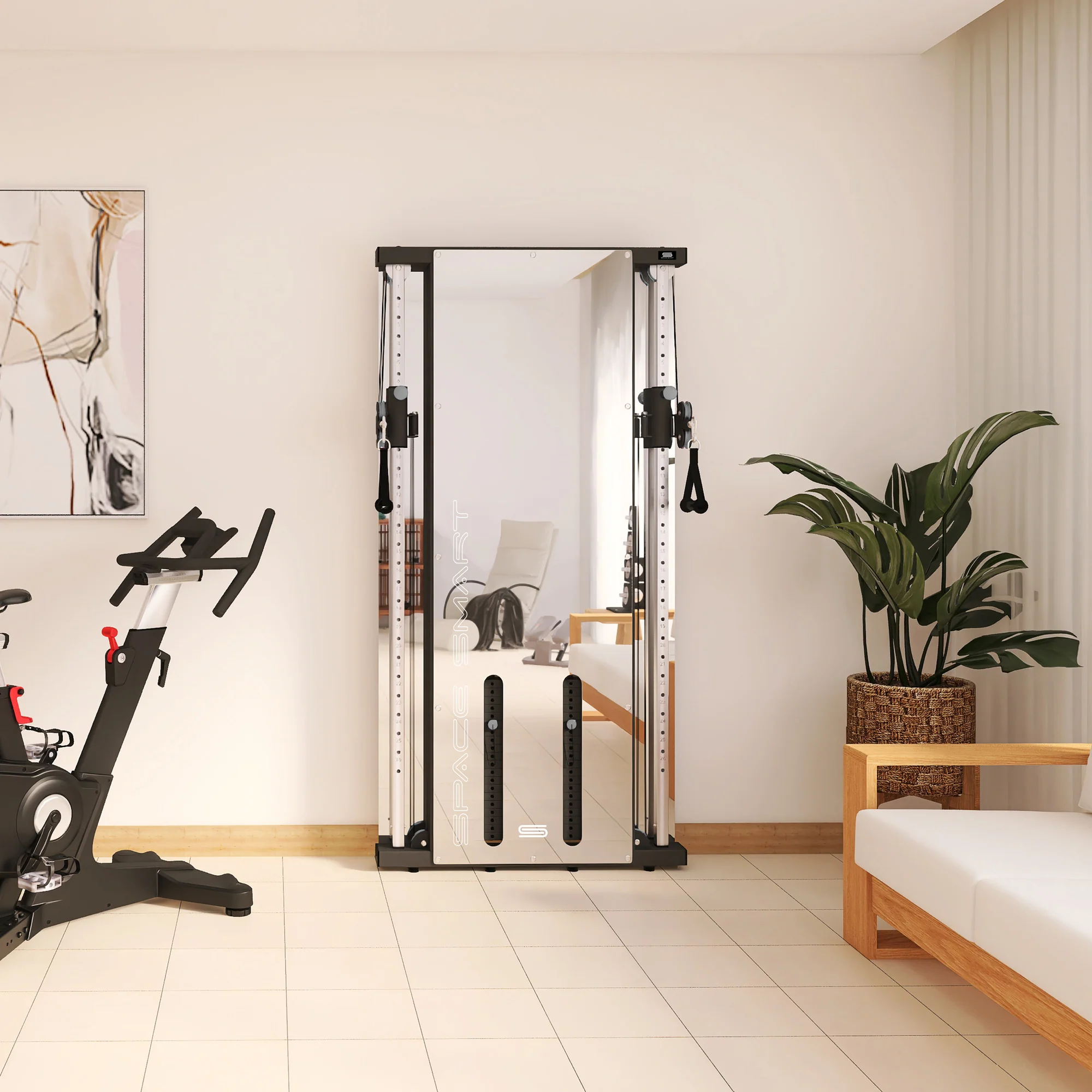 SpaceSmart Wall-Mounted Functional Trainer - Double Stack - Image 11
