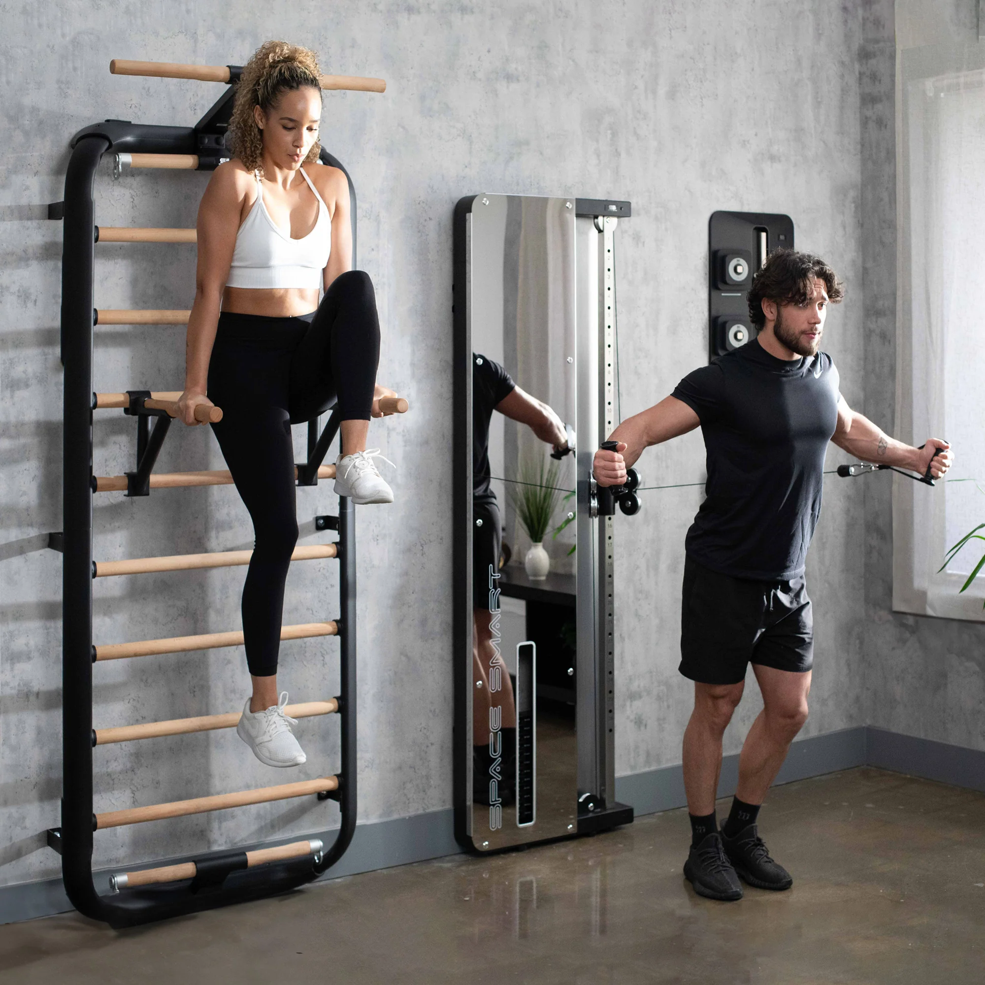 SpaceSmart Wall-Mounted Functional Trainer - Single Stack - Image 3