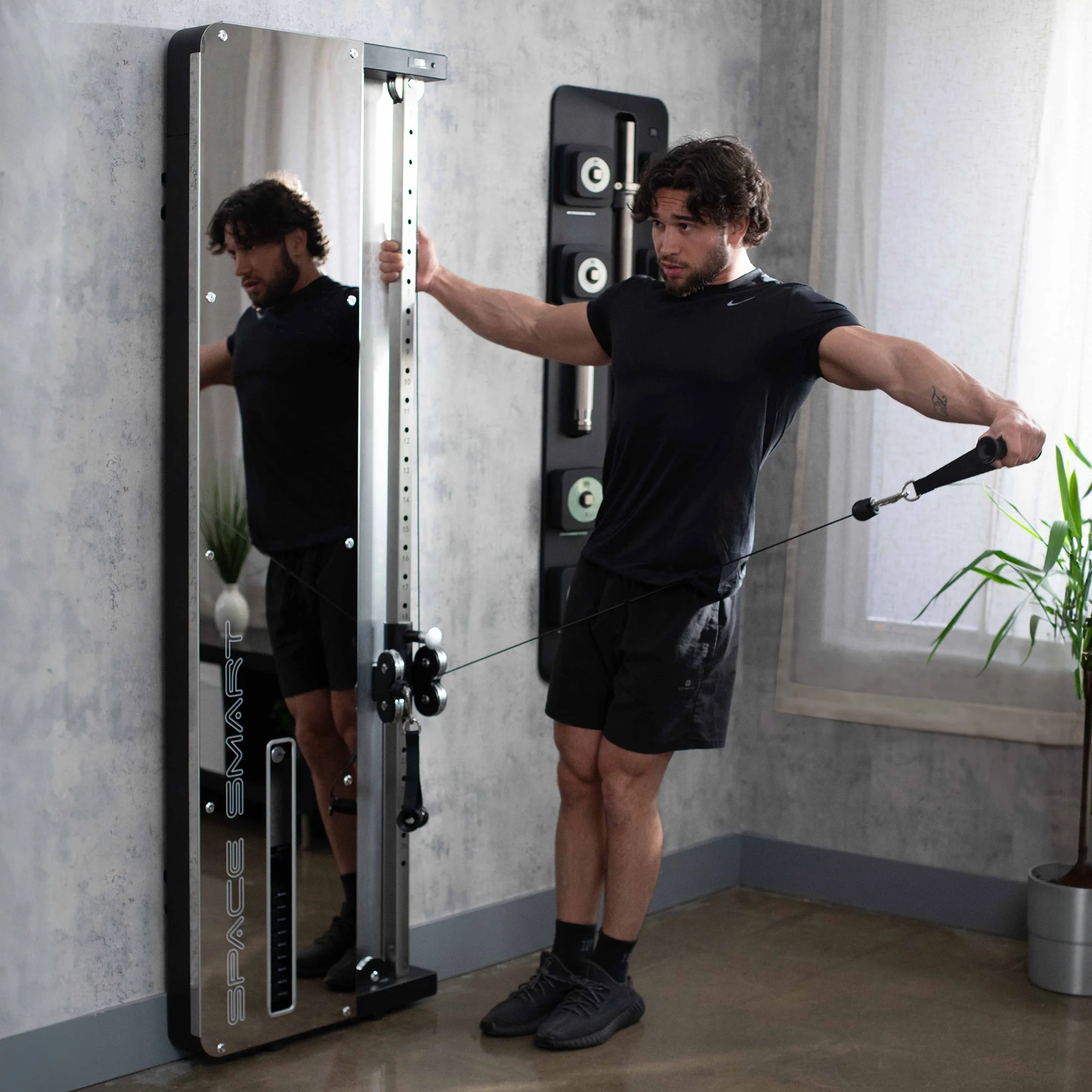 SpaceSmart Wall-Mounted Functional Trainer - Single Stack - Image 4