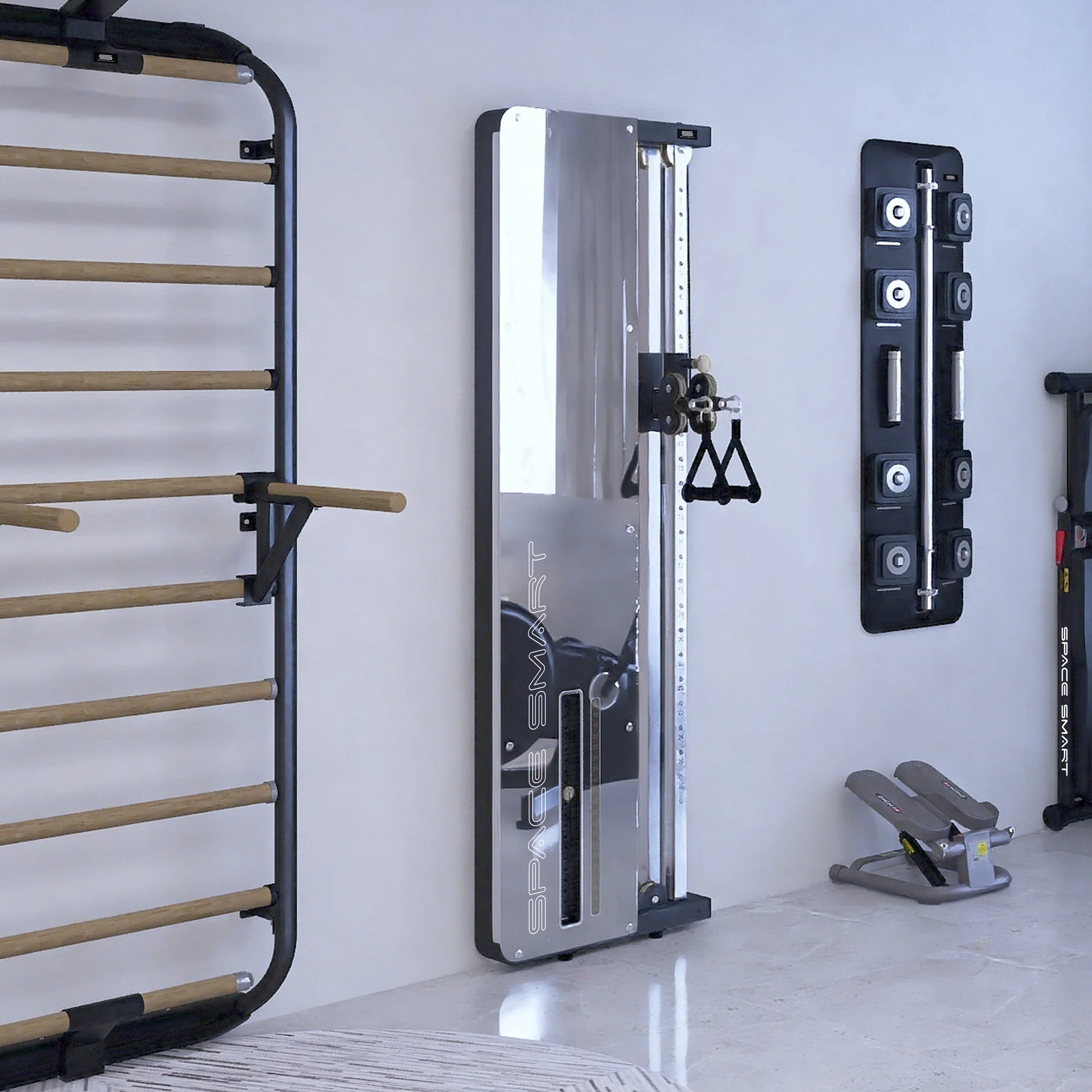 SpaceSmart Wall-Mounted Functional Trainer - Single Stack - Image 9
