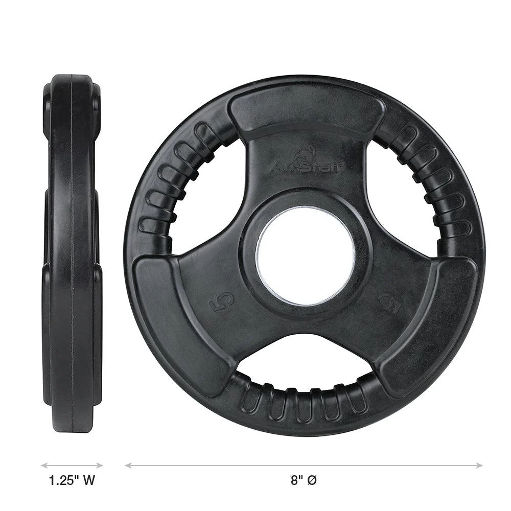 AmStaff Fitness Virgin Rubber Grip Olympic Plates - Image 3