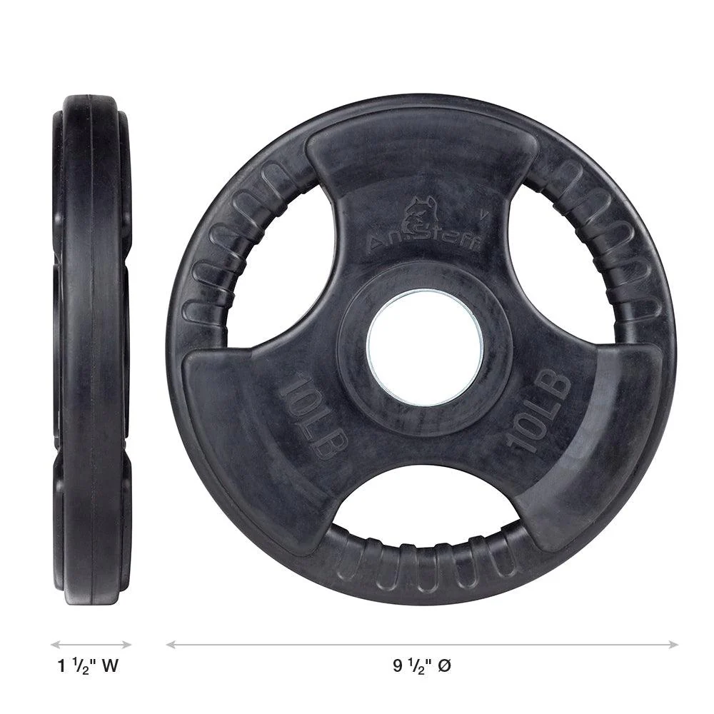 AmStaff Fitness Virgin Rubber Grip Olympic Plates - Image 4