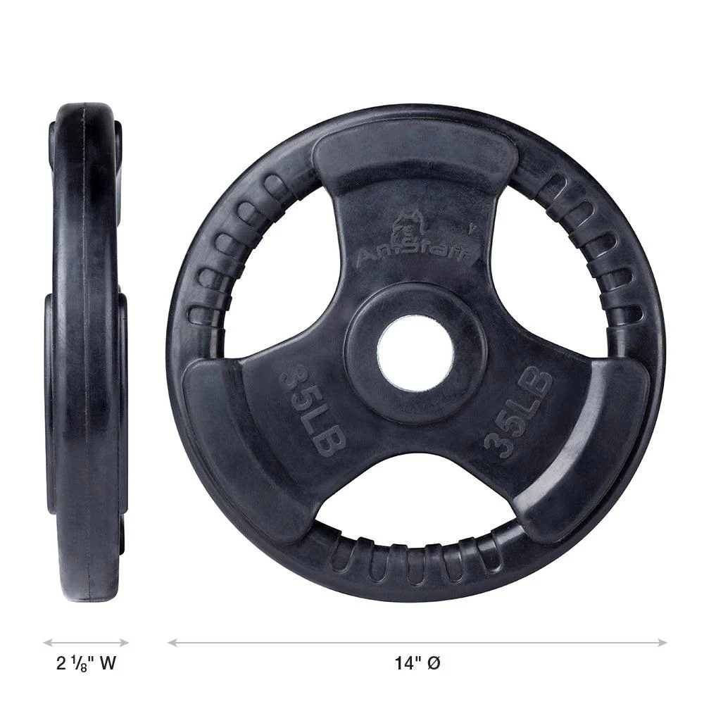AmStaff Fitness Virgin Rubber Grip Olympic Plates - Image 6
