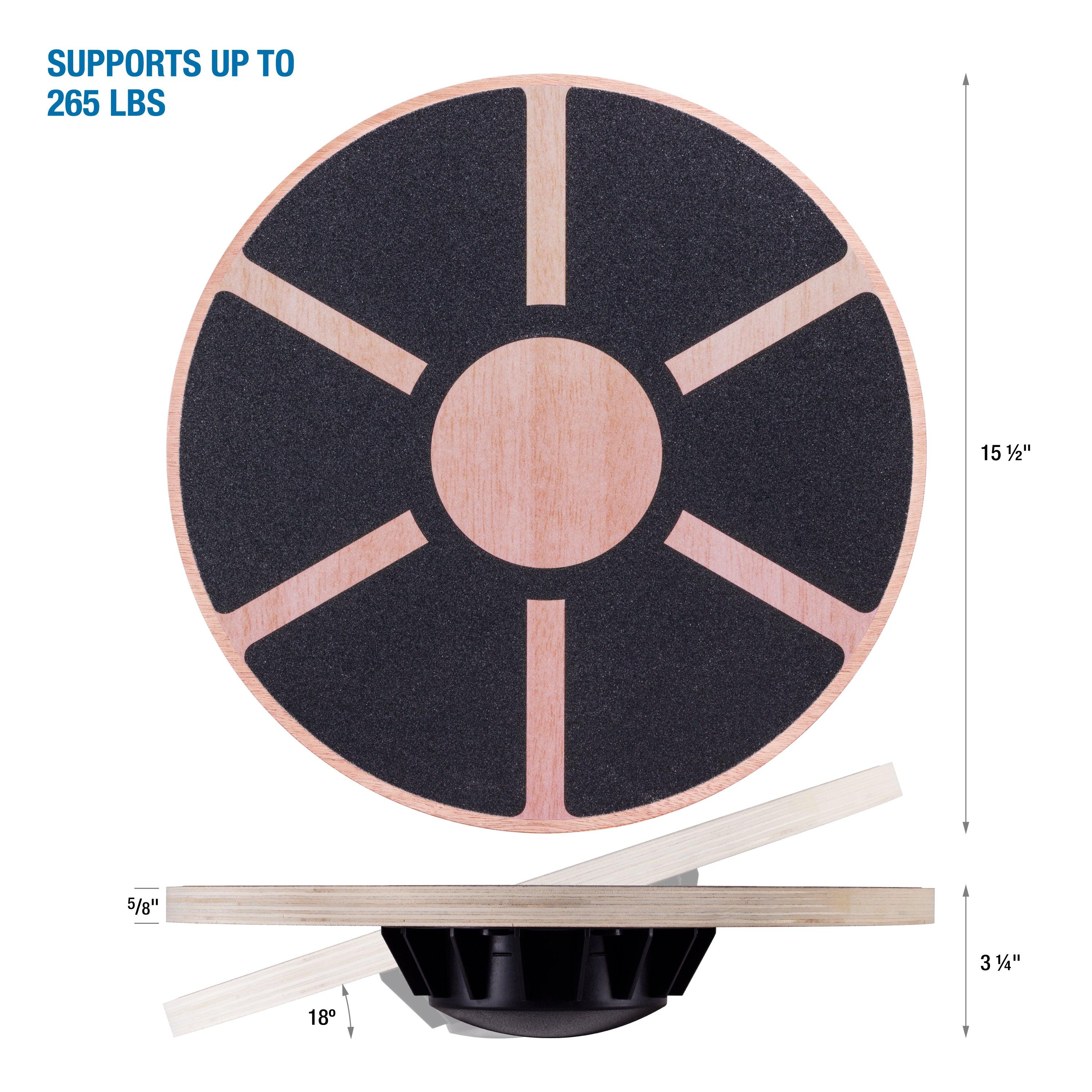 Wooden Wobble Board with Grip - Image 3