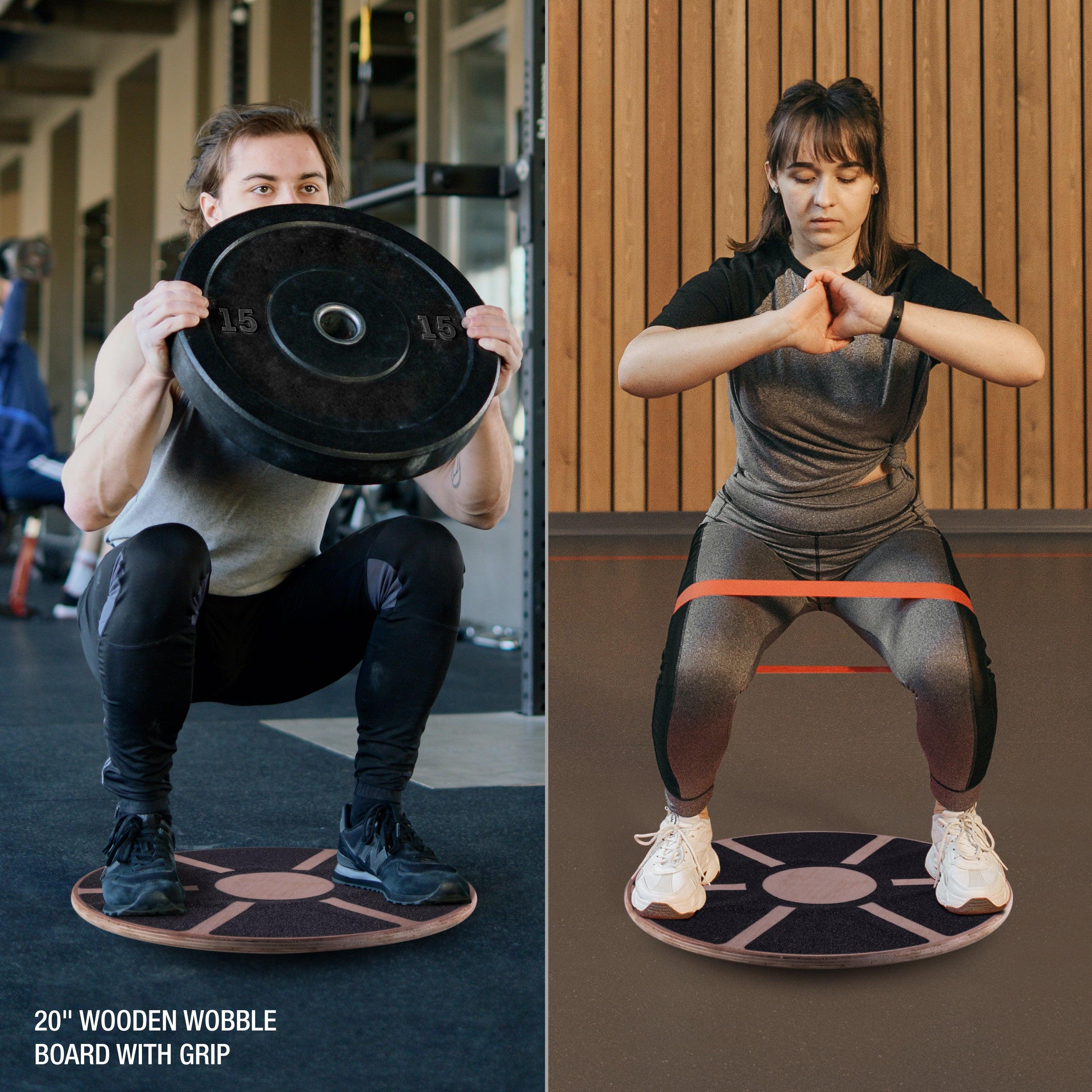 Wooden Wobble Board with Grip - Image 6